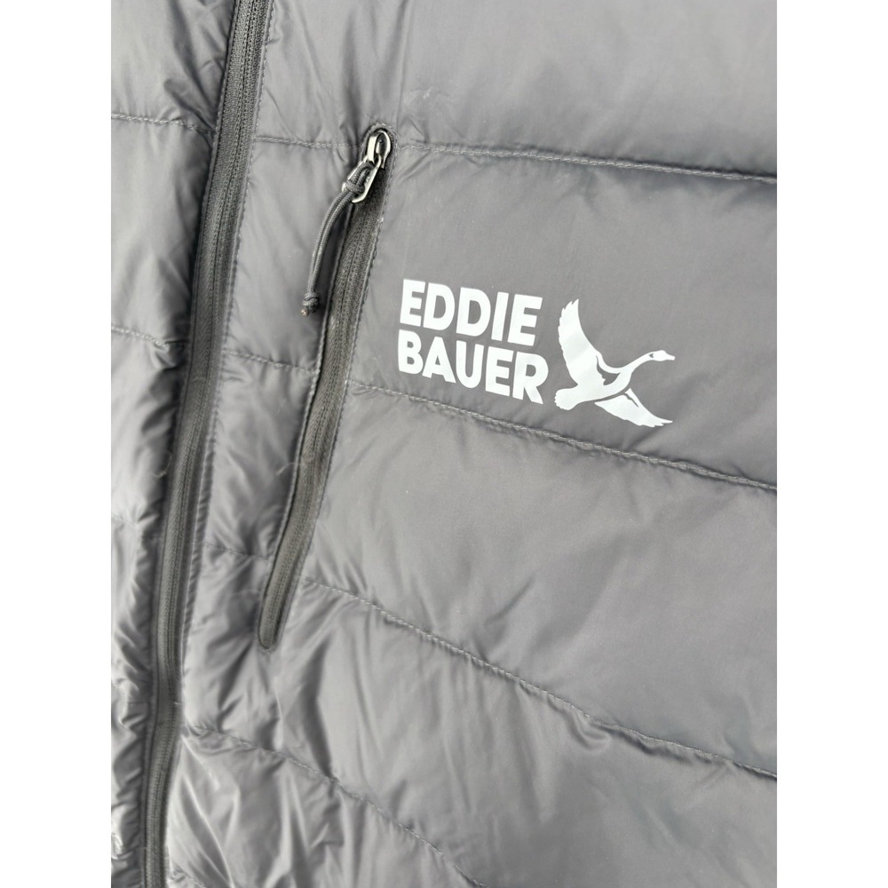 Eddie Bauer 550 Down Puffer Vest Mens Storm Repel Grey Full Zip Size XL - Picture 3 of 16